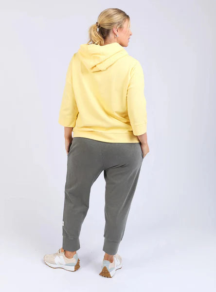 Beachy Zip Hoodie- Pale Banana