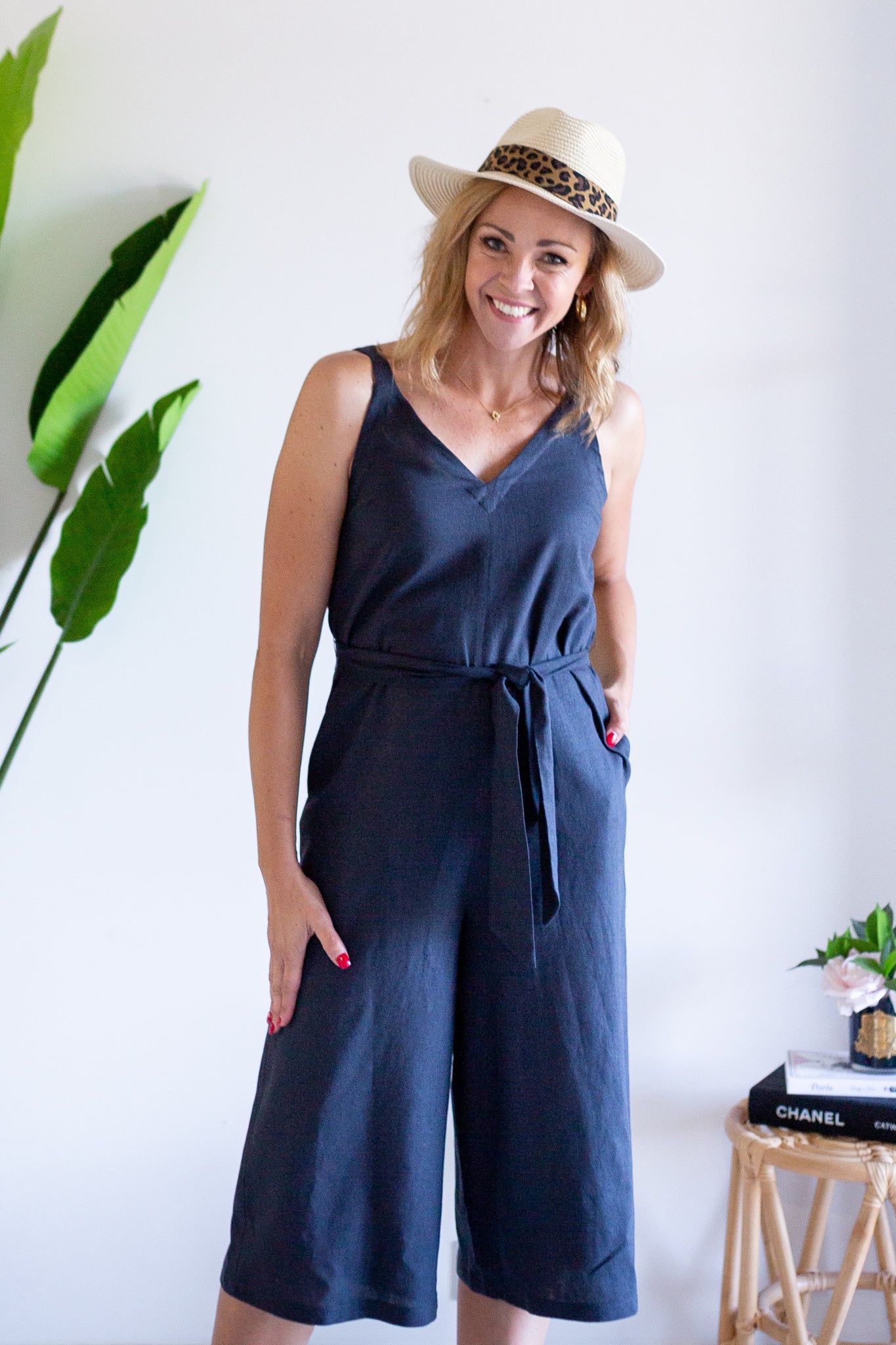 Hendrix Jumpsuit - Indi Navy Grey