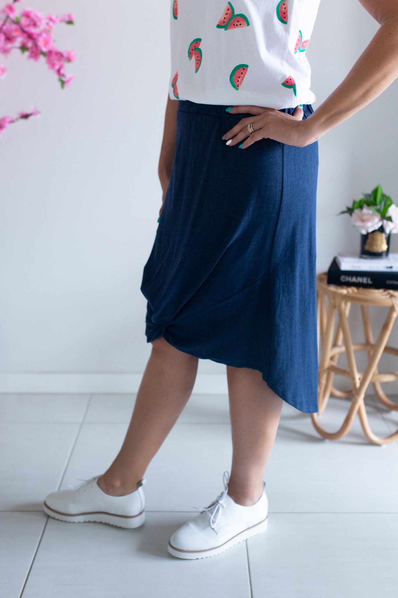 The Twister Skirt- Navy