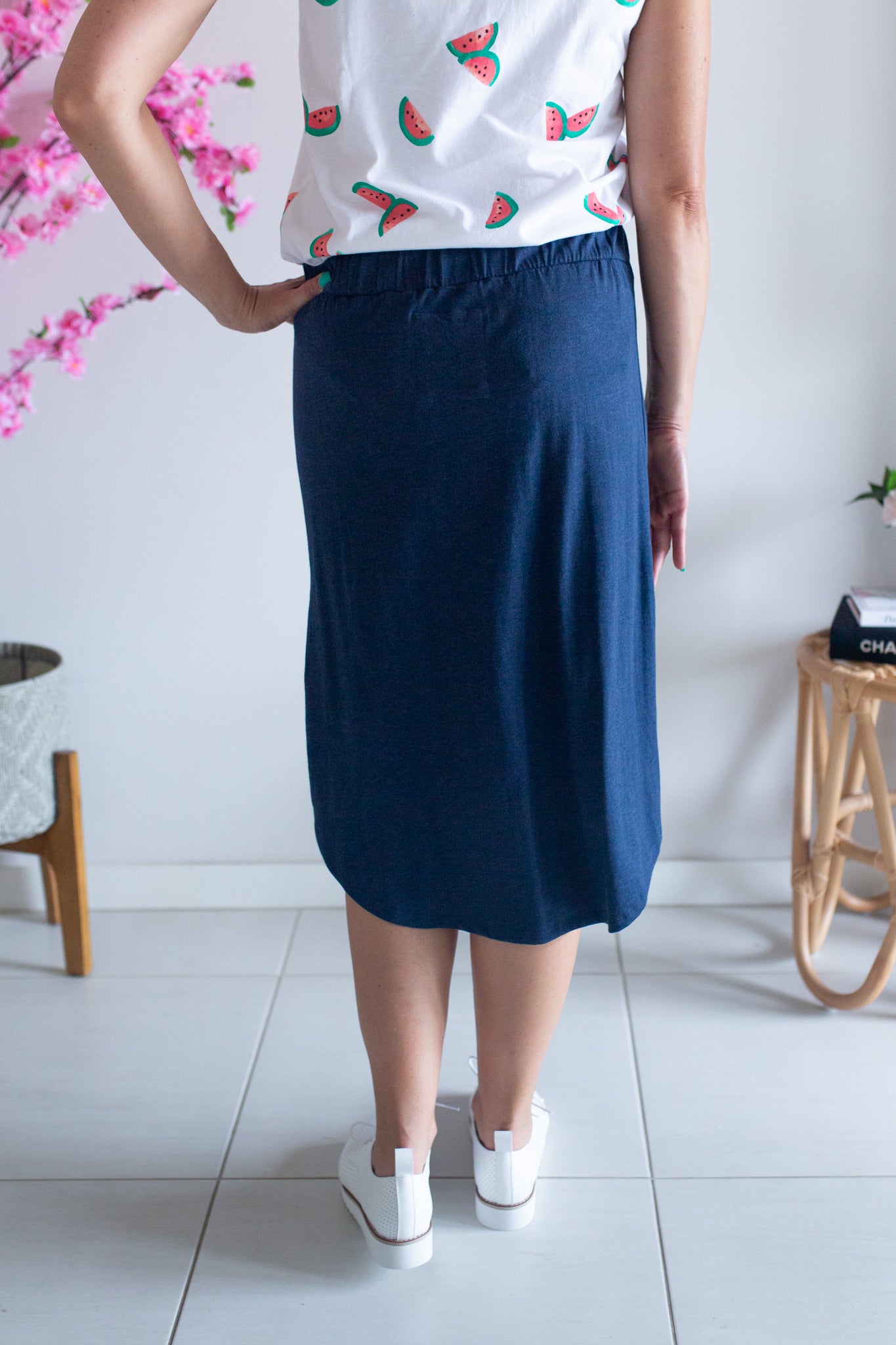 The Twister Skirt- Navy