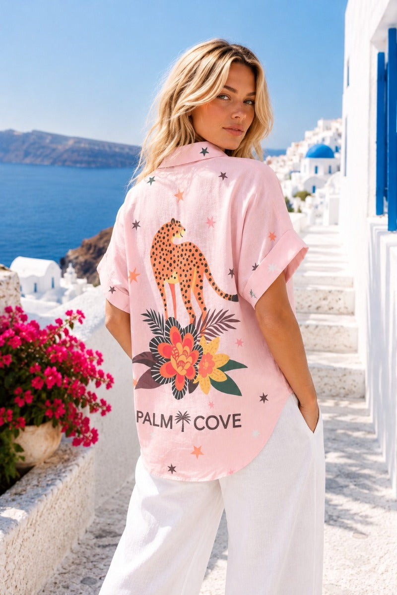 Palm Cove Pink Tiger Shirt
