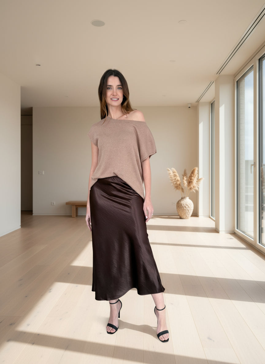 Tilly Knit Top- Mocha