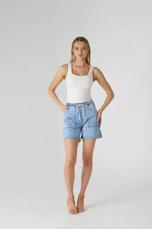 Marley Denim Short- Light Blue Wash