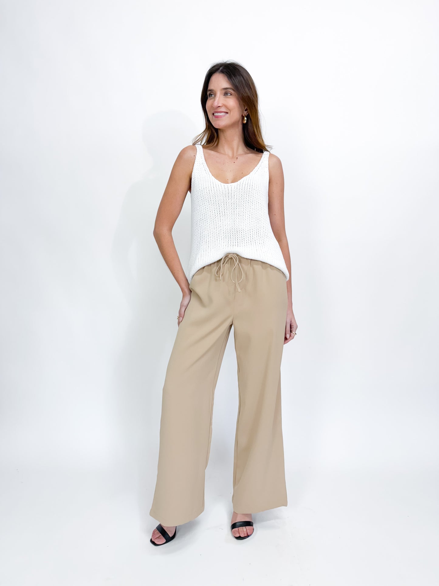 Cindy Knit Singlet - White