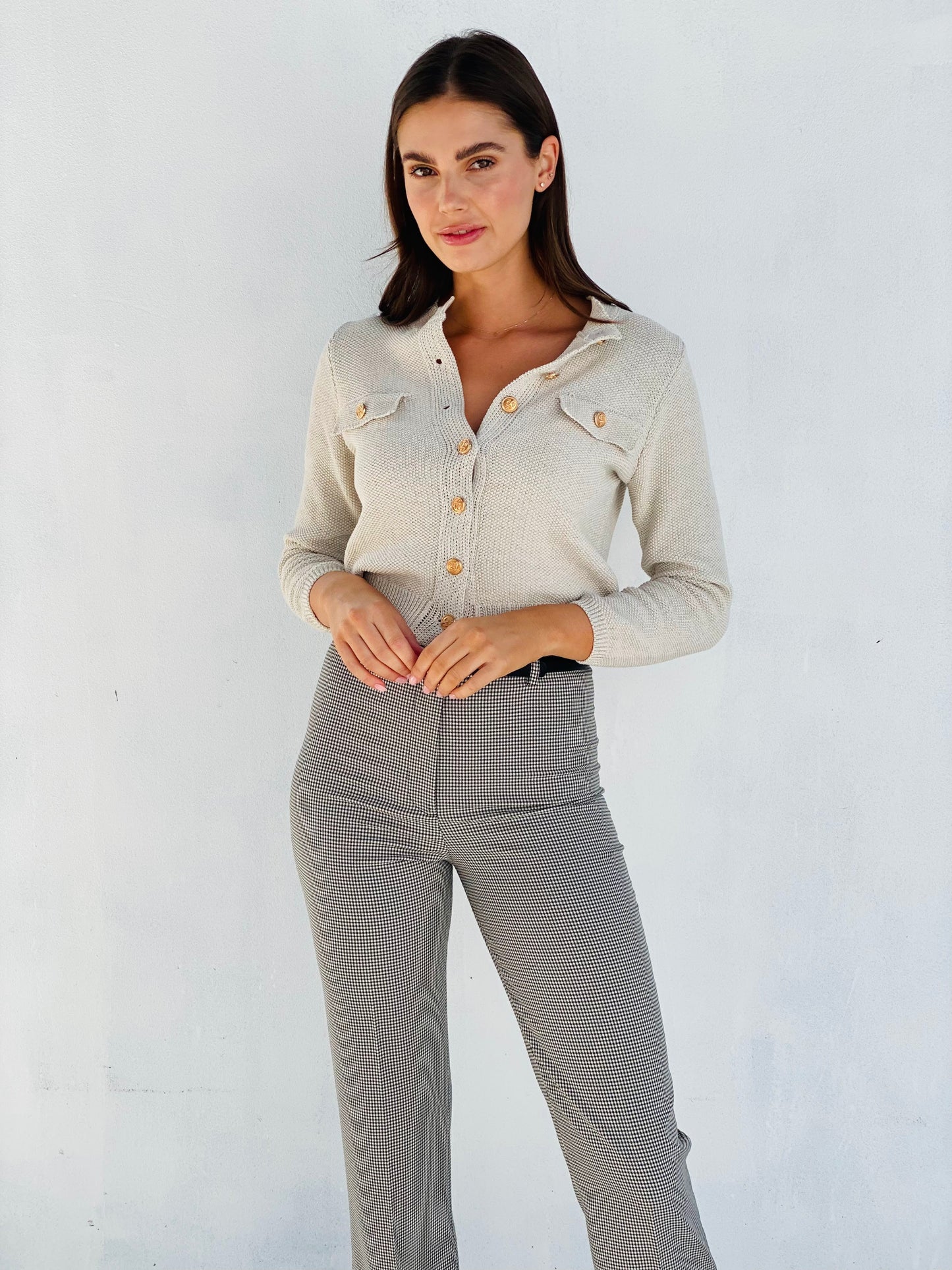 Metallic Taupe Cardi