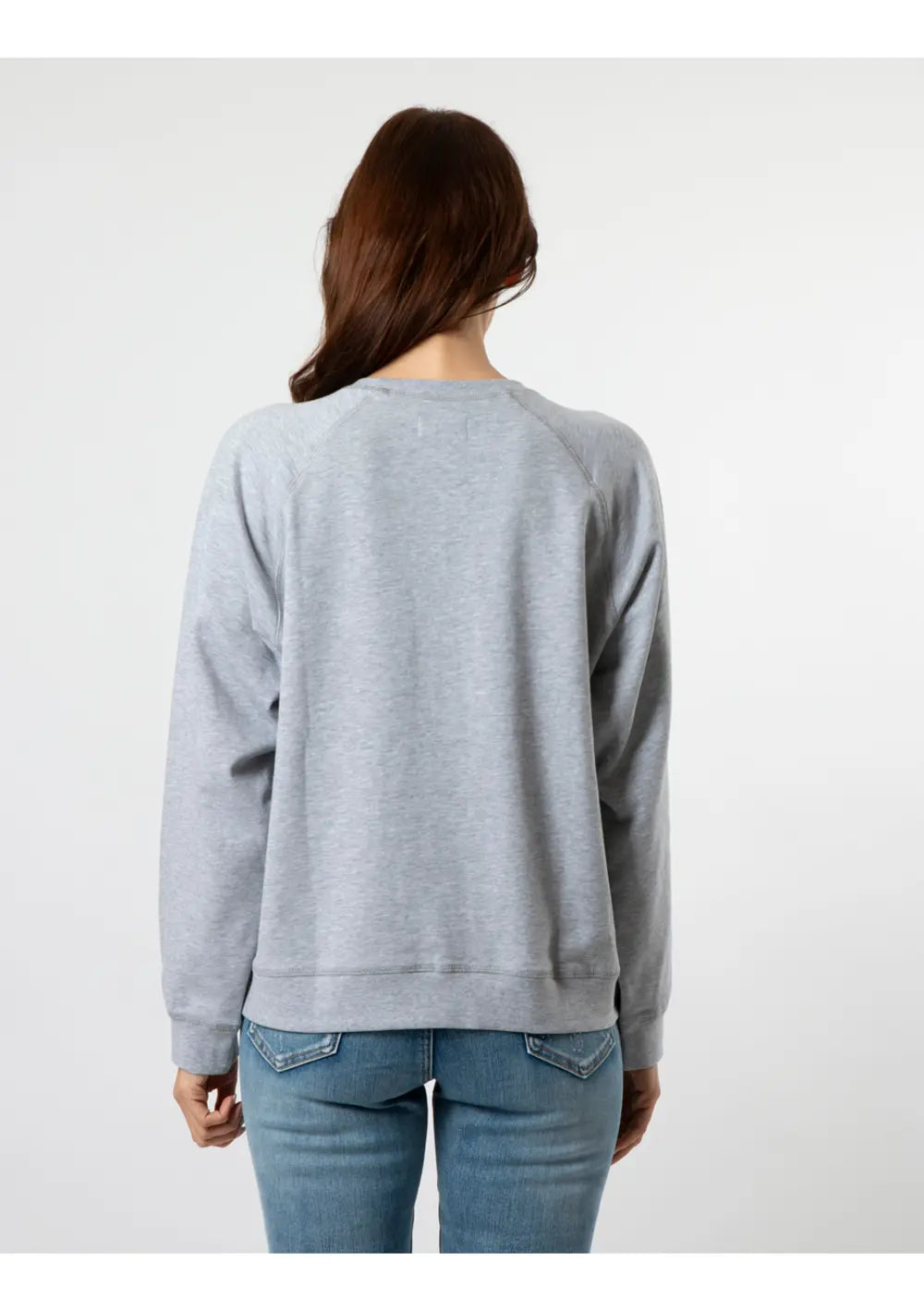 Leopard Heart Crew- Grey Marle