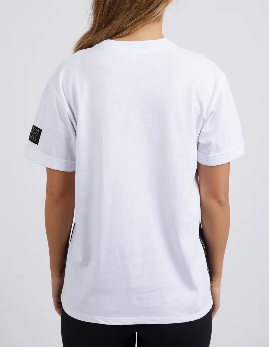Foxwood Panel Tee- White/Blue/Black