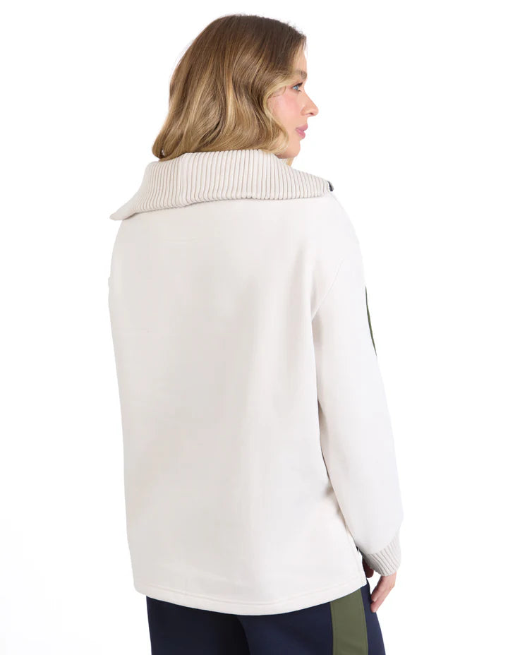 Knit Collar Crew- Bone