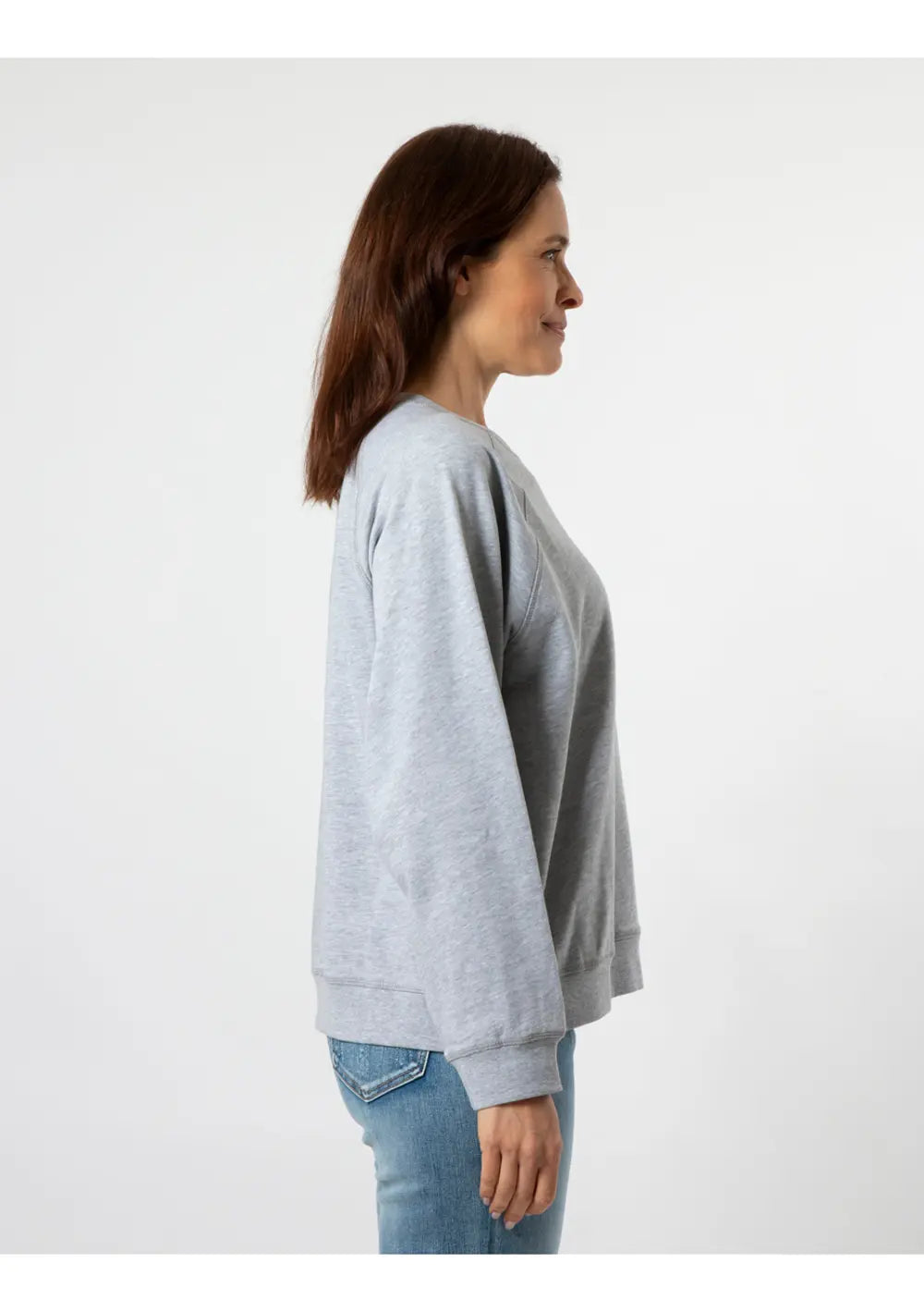 Leopard Heart Crew- Grey Marle