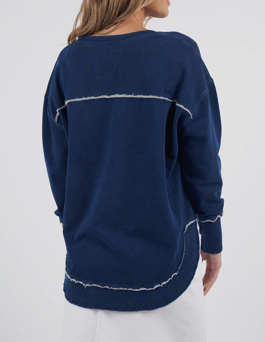 Simplified Crew- Denim