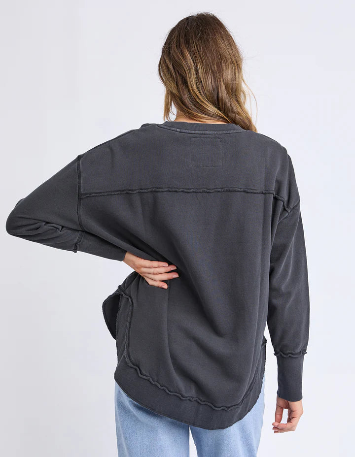 Washed Simplified Crew- Washed Black