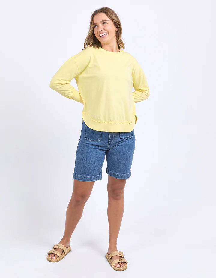Farrah Long Sleeve Top - Lemon