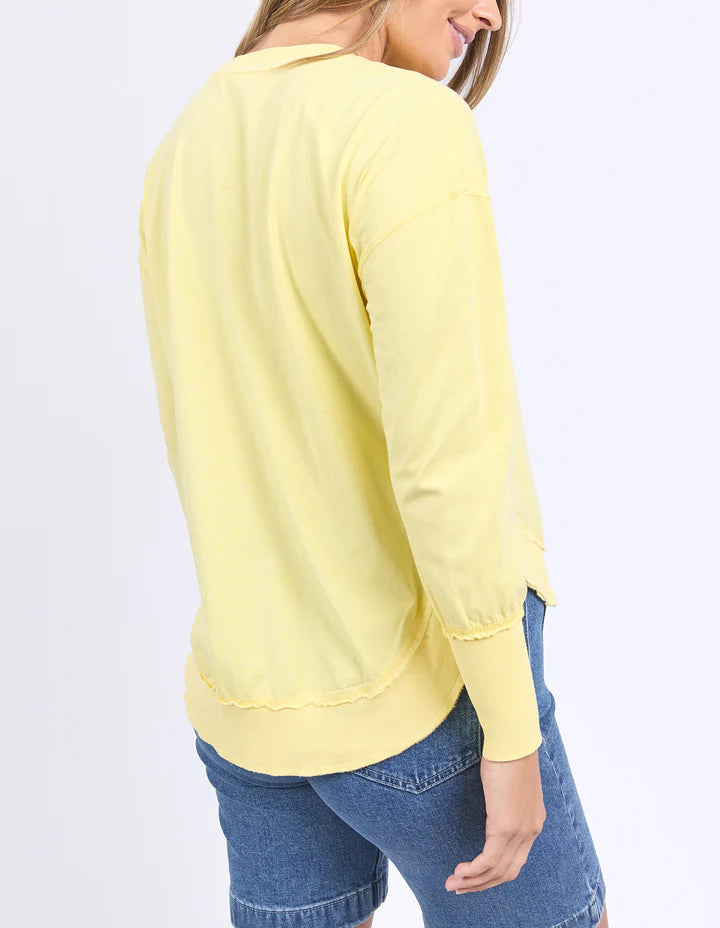 Farrah Long Sleeve Top - Lemon