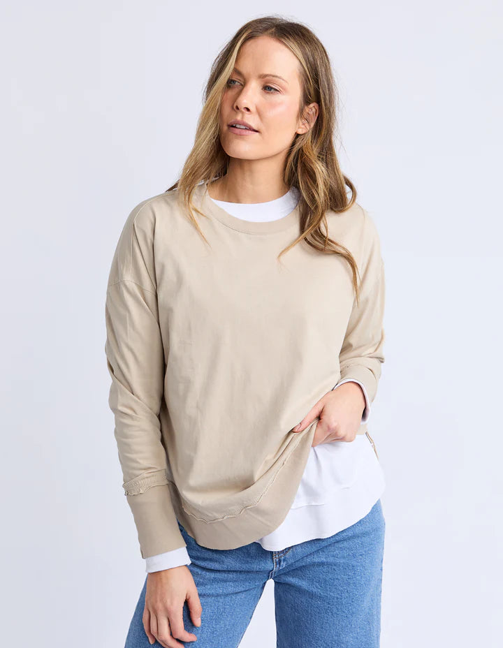 Farrah Long Sleeve Top - Oatmeal