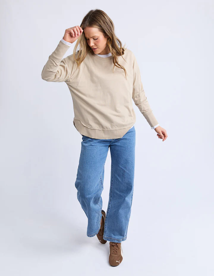Farrah Long Sleeve Top - Oatmeal