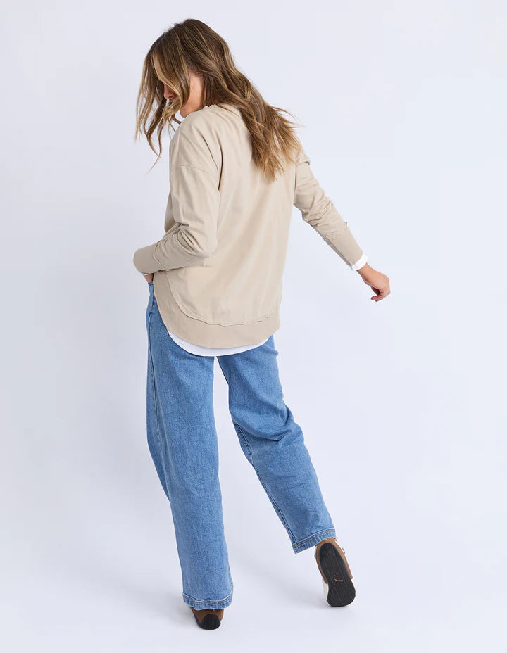 Farrah Long Sleeve Top - Oatmeal