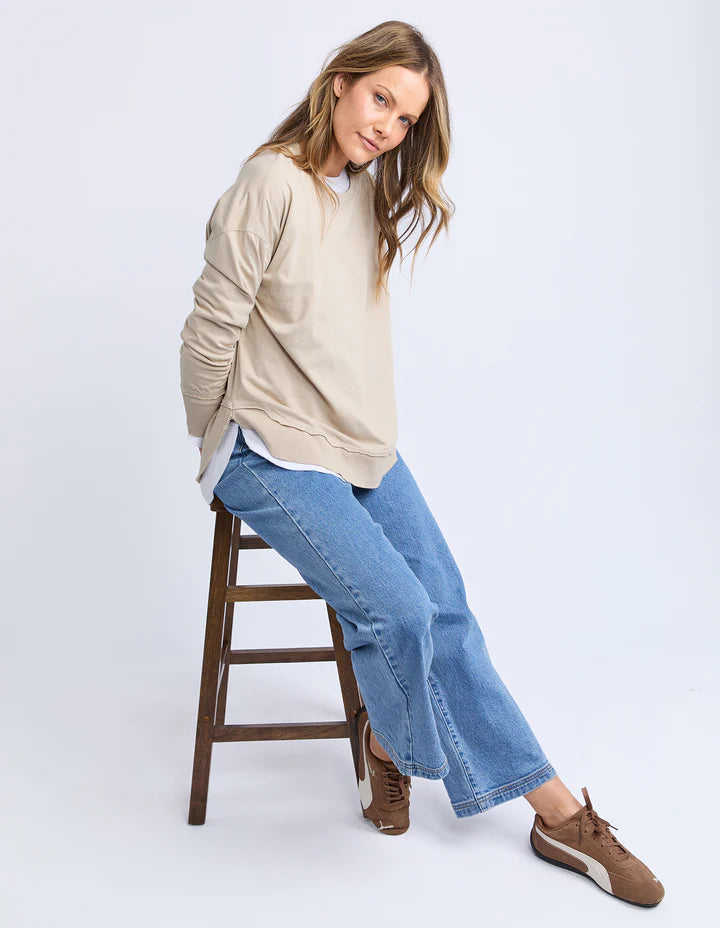 Farrah Long Sleeve Top - Oatmeal