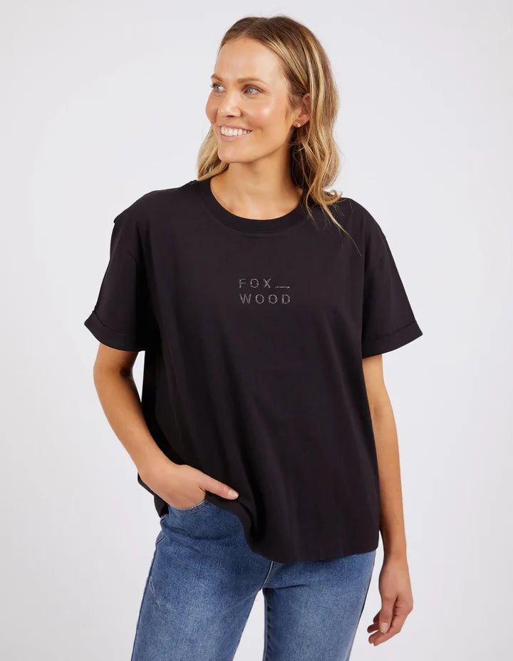 Huntleigh Oversized Tee- Black