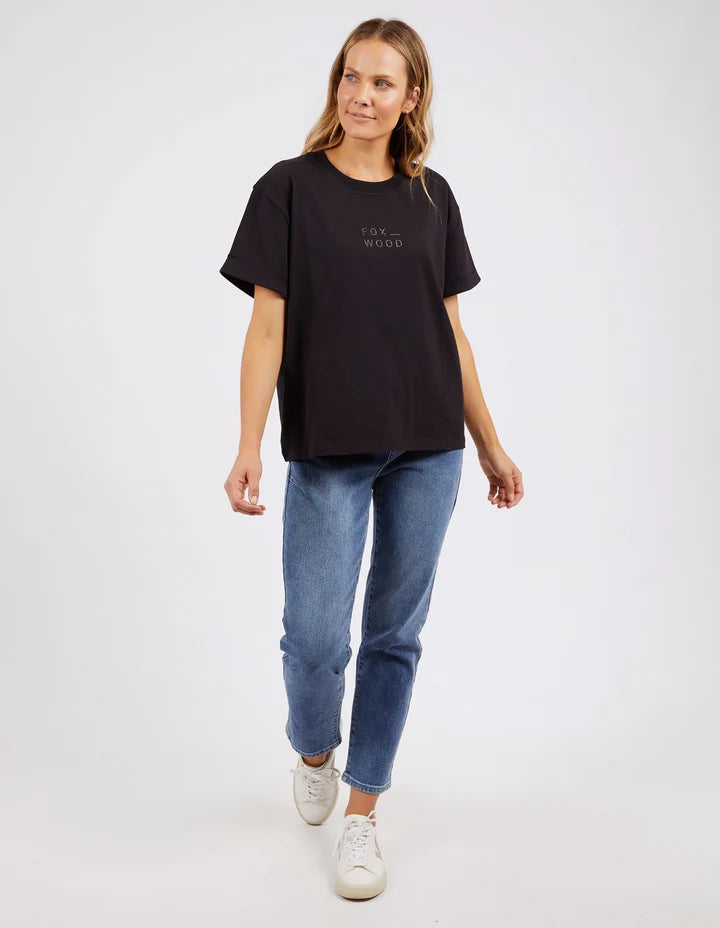Huntleigh Oversized Tee- Black