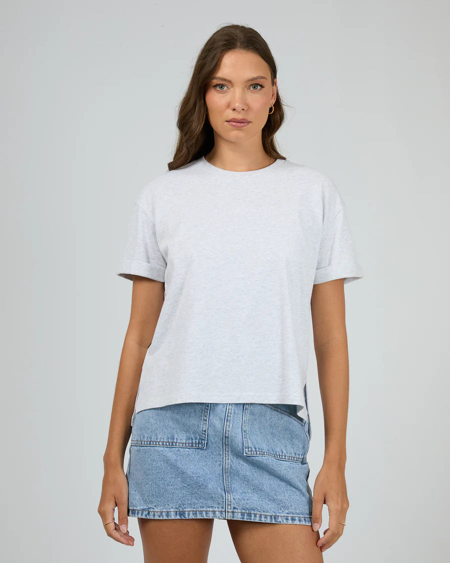 Washed Tee - Snow Marle