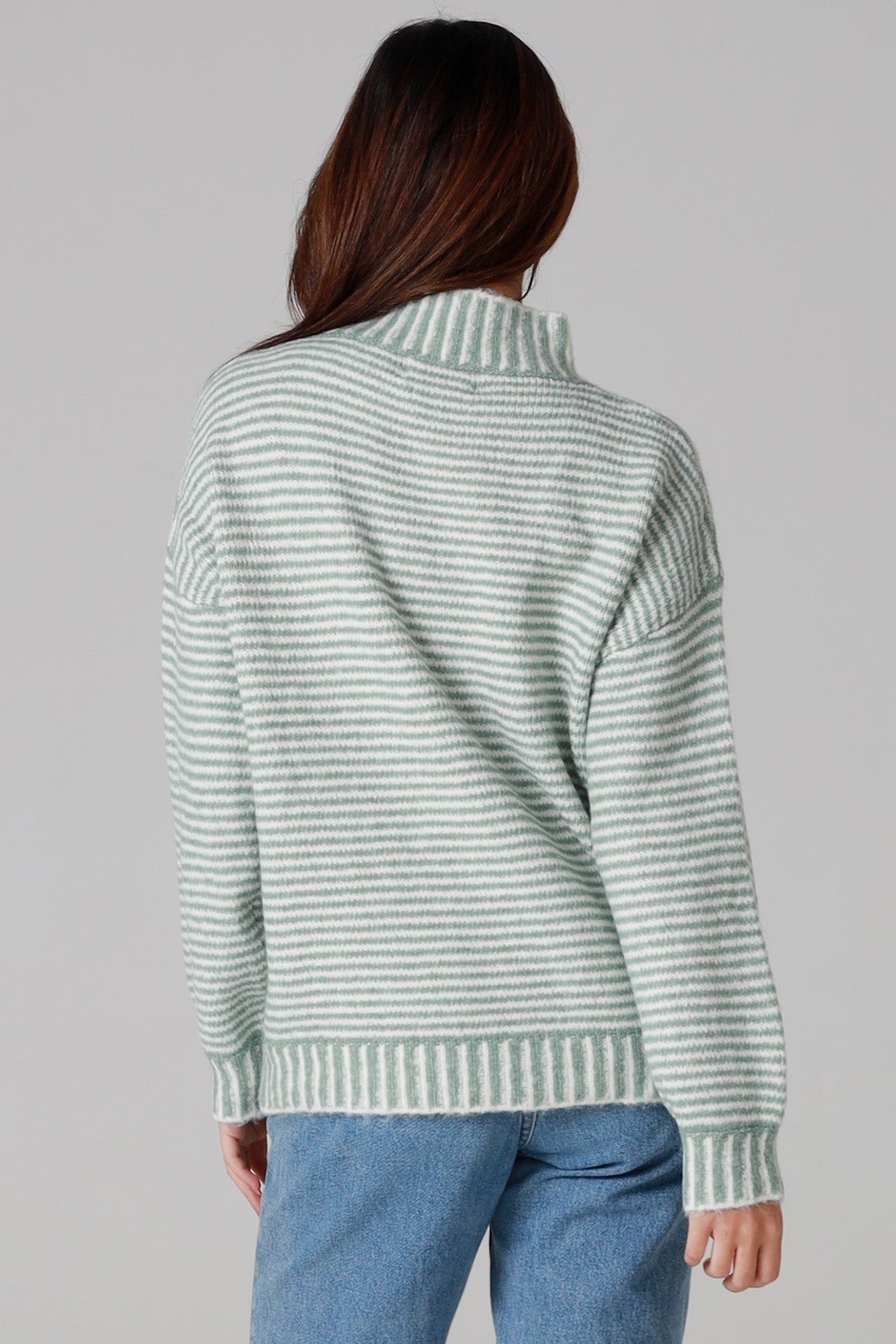 Sammy Stripe Knit- Sage Green