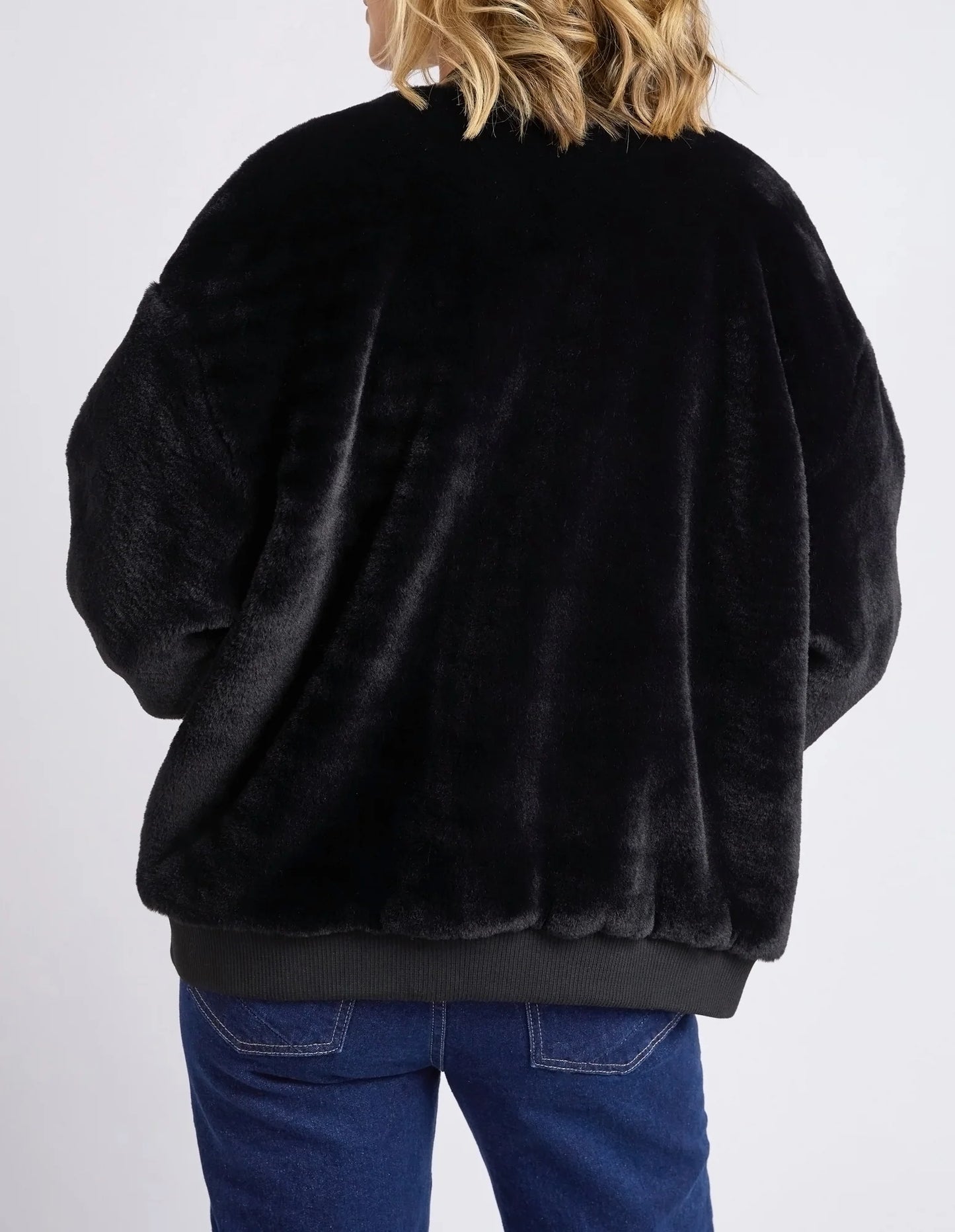 Blaze Fur Jacket - Black