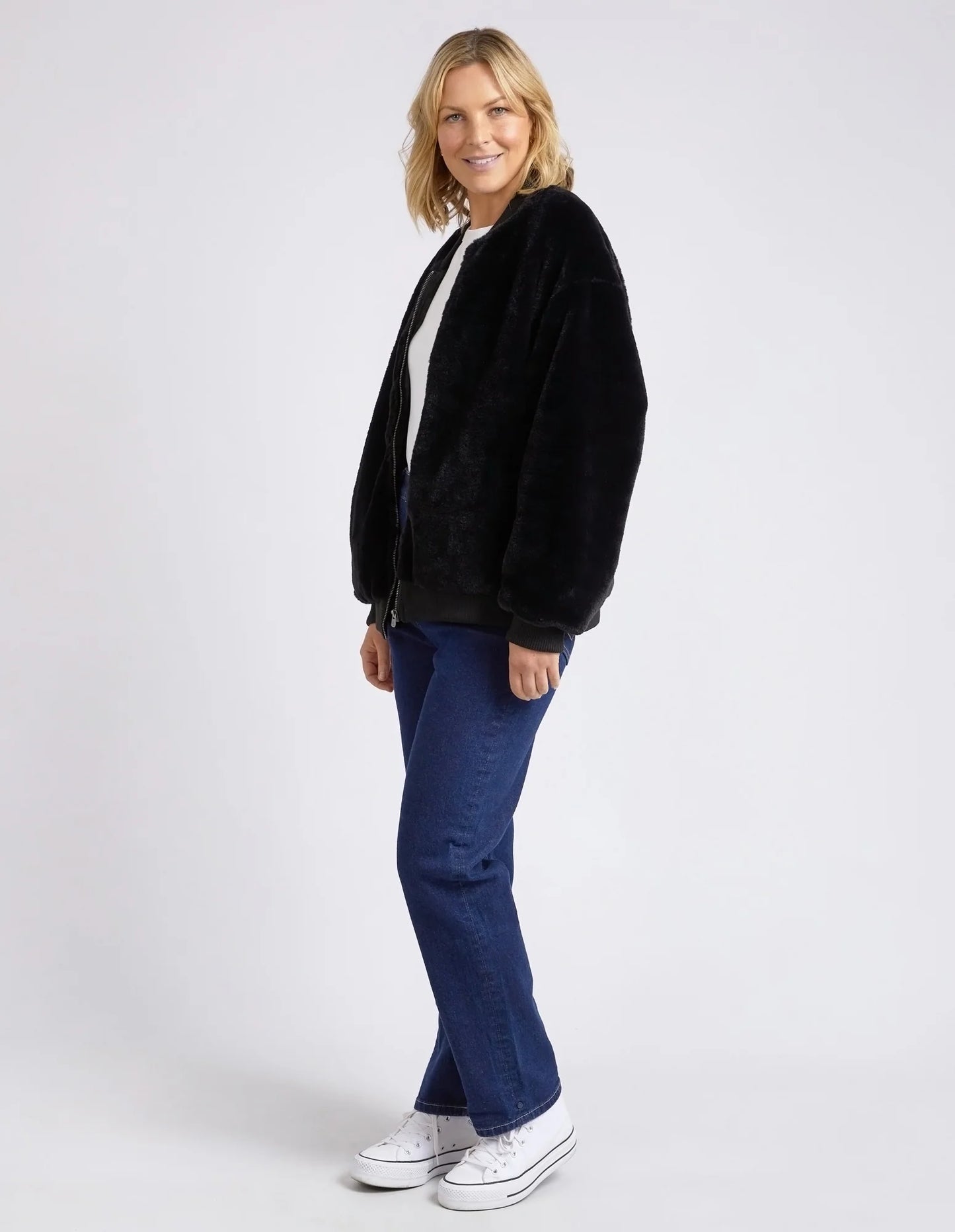 Blaze Fur Jacket - Black