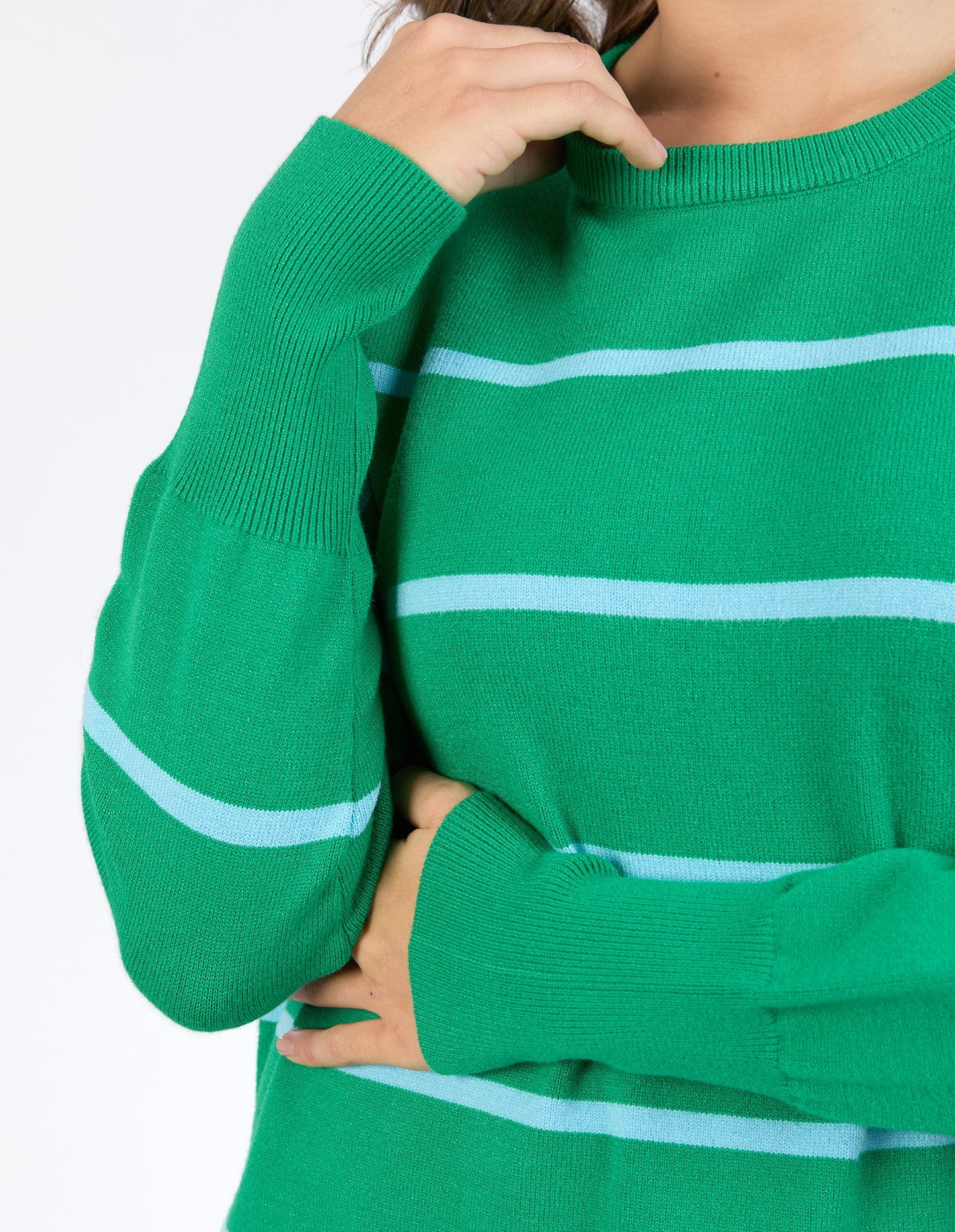 Charlie Stripe Knit - Pine Green