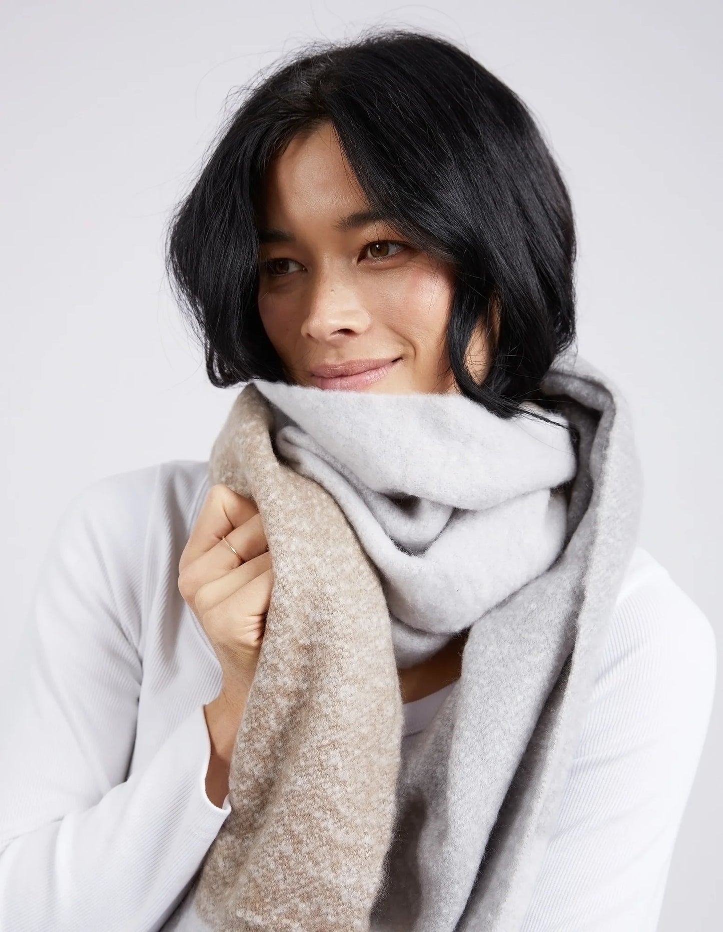 Pasture Scarf- Cinnamon/Grey/Cream