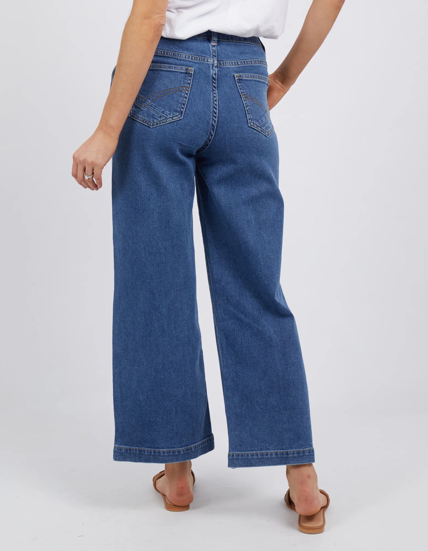 Izzy Wide Leg Jean- Dark Blue wash