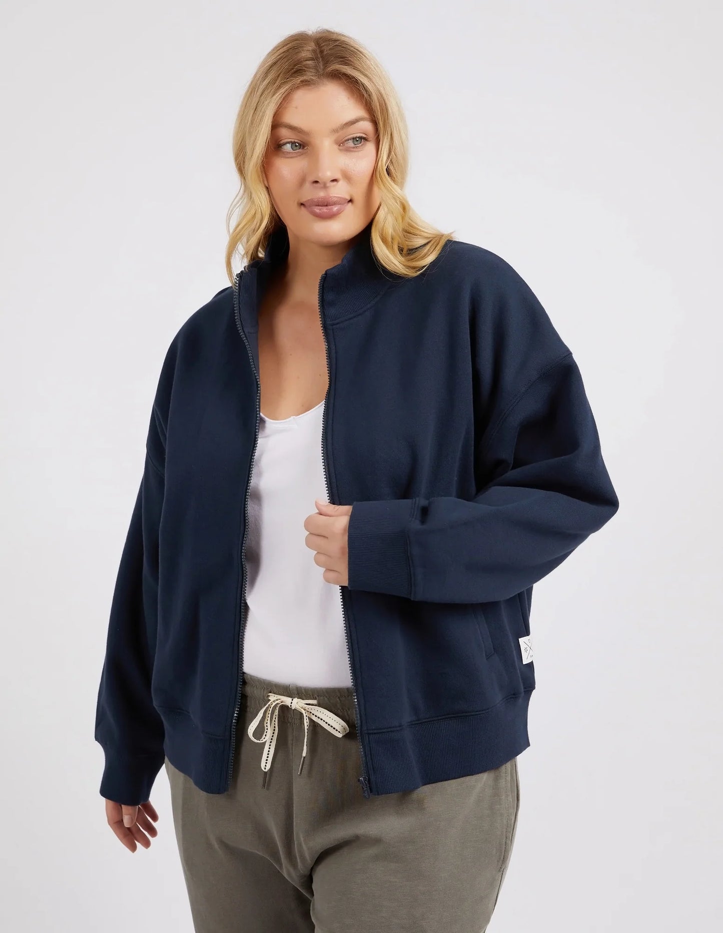 Kelcey Zip Thru - Navy