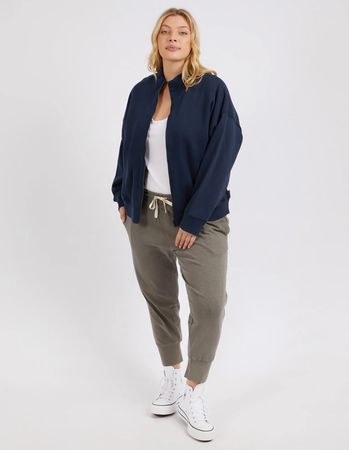 Kelcey Zip Thru - Navy