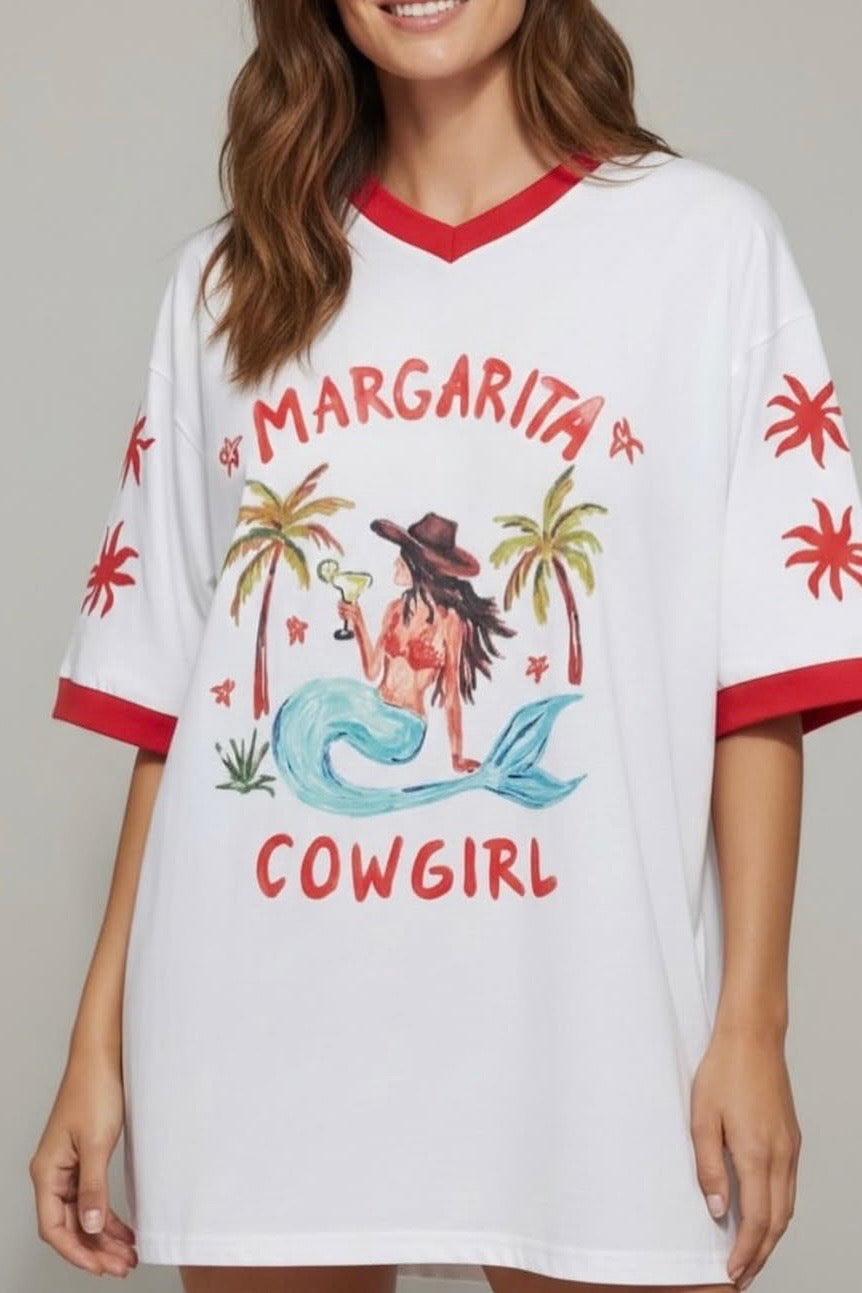 Frankie Margarita Tee- White