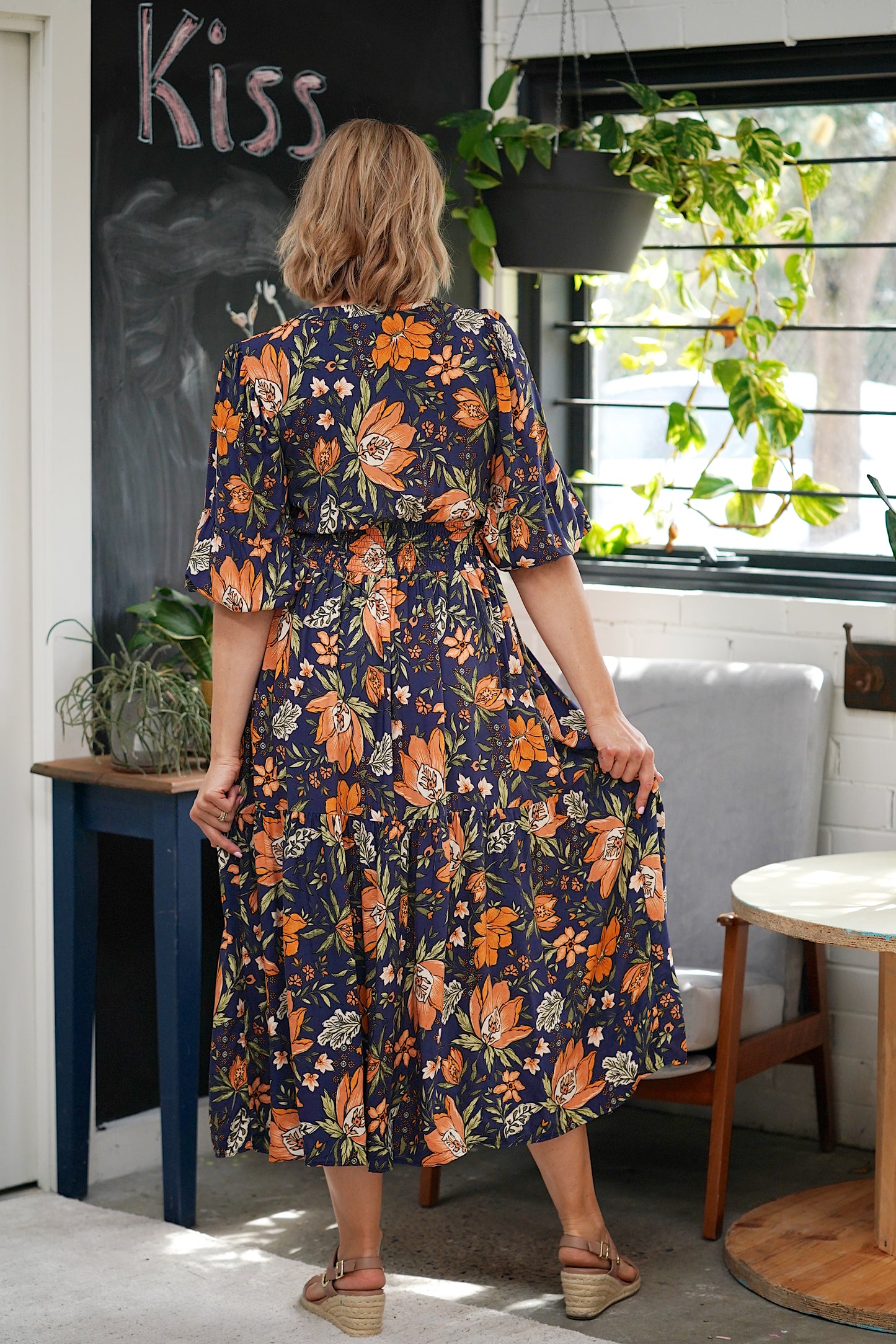 Navy Citrus Dress
