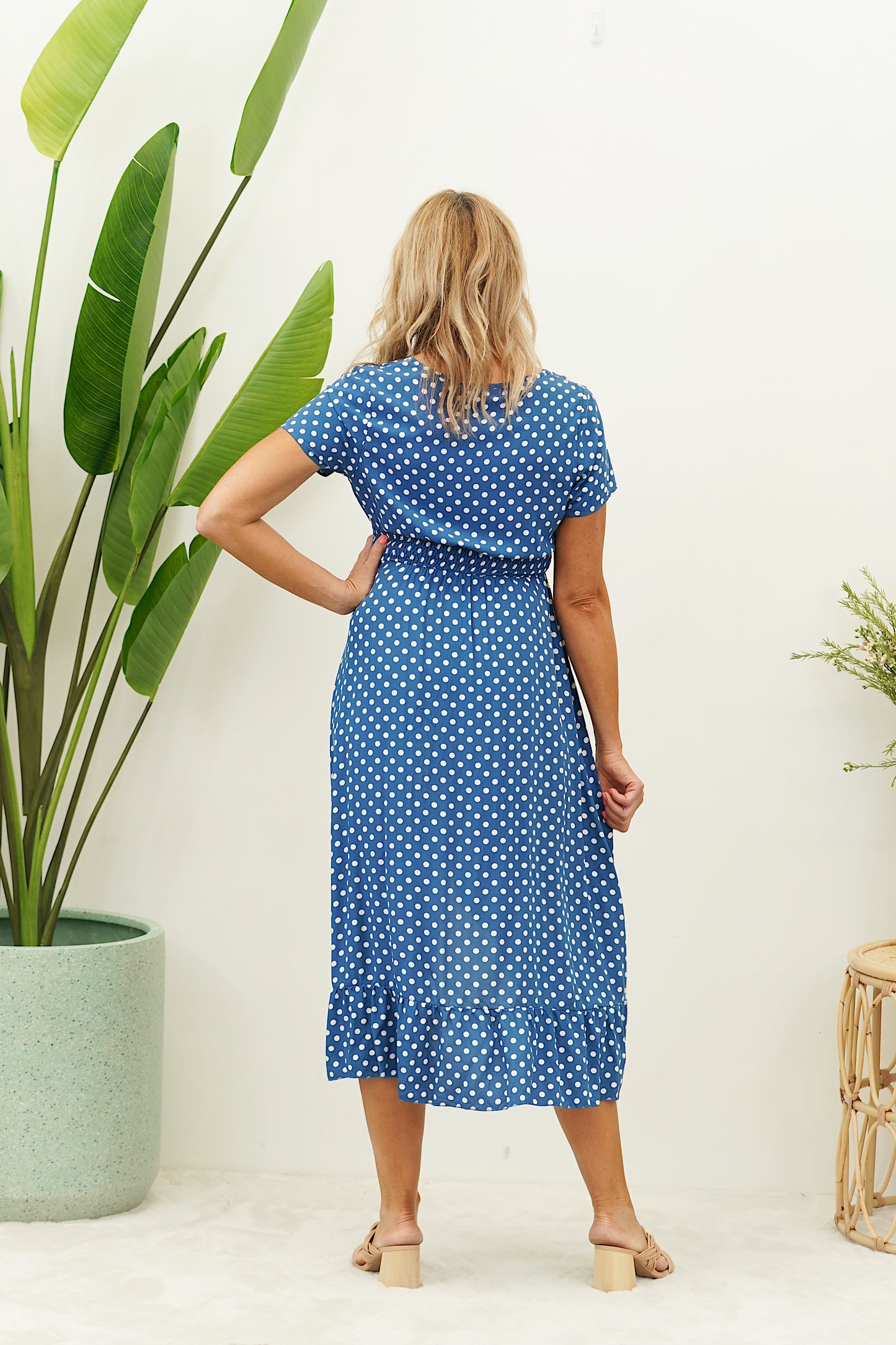 Dreamy Polka Dot dress- Blue