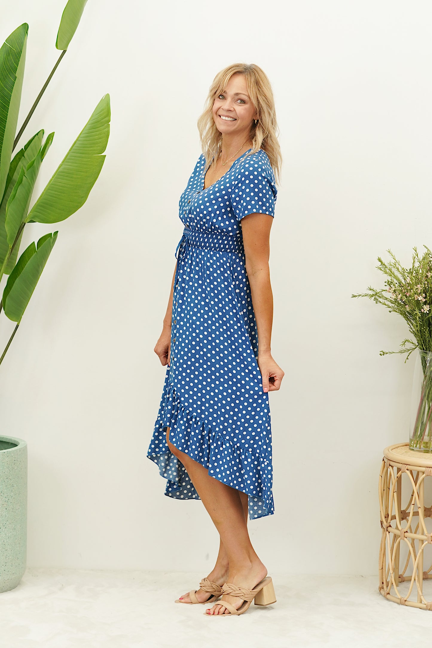 Dreamy Polka Dot dress- Blue