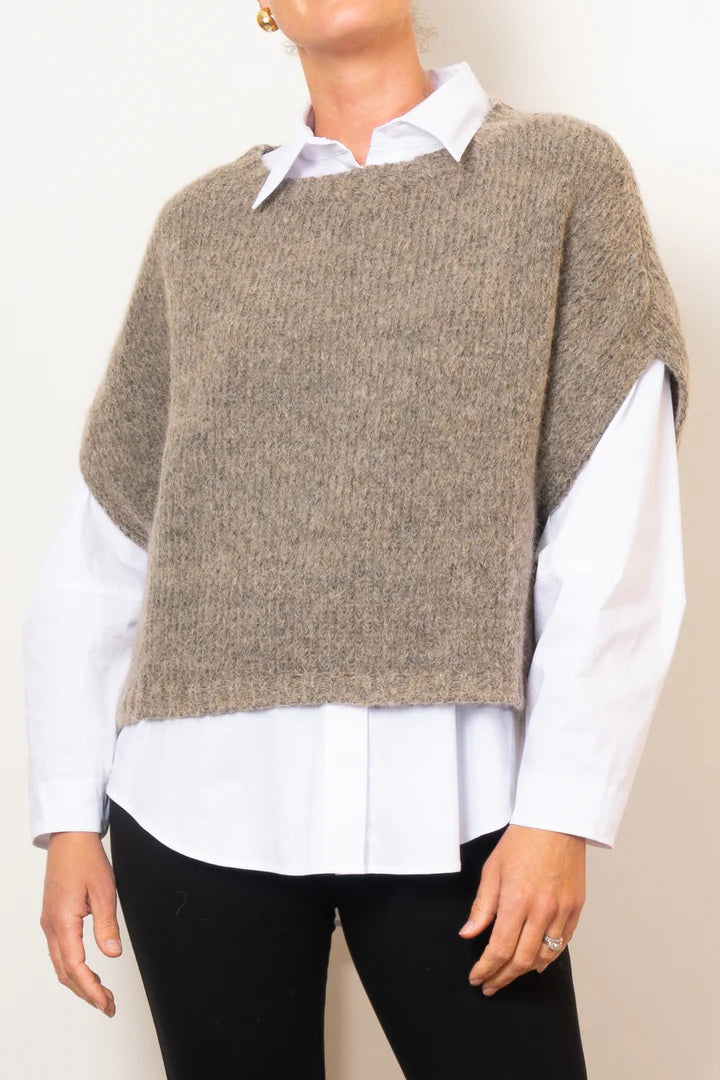 Alpaca Wool Pullover - Coffee