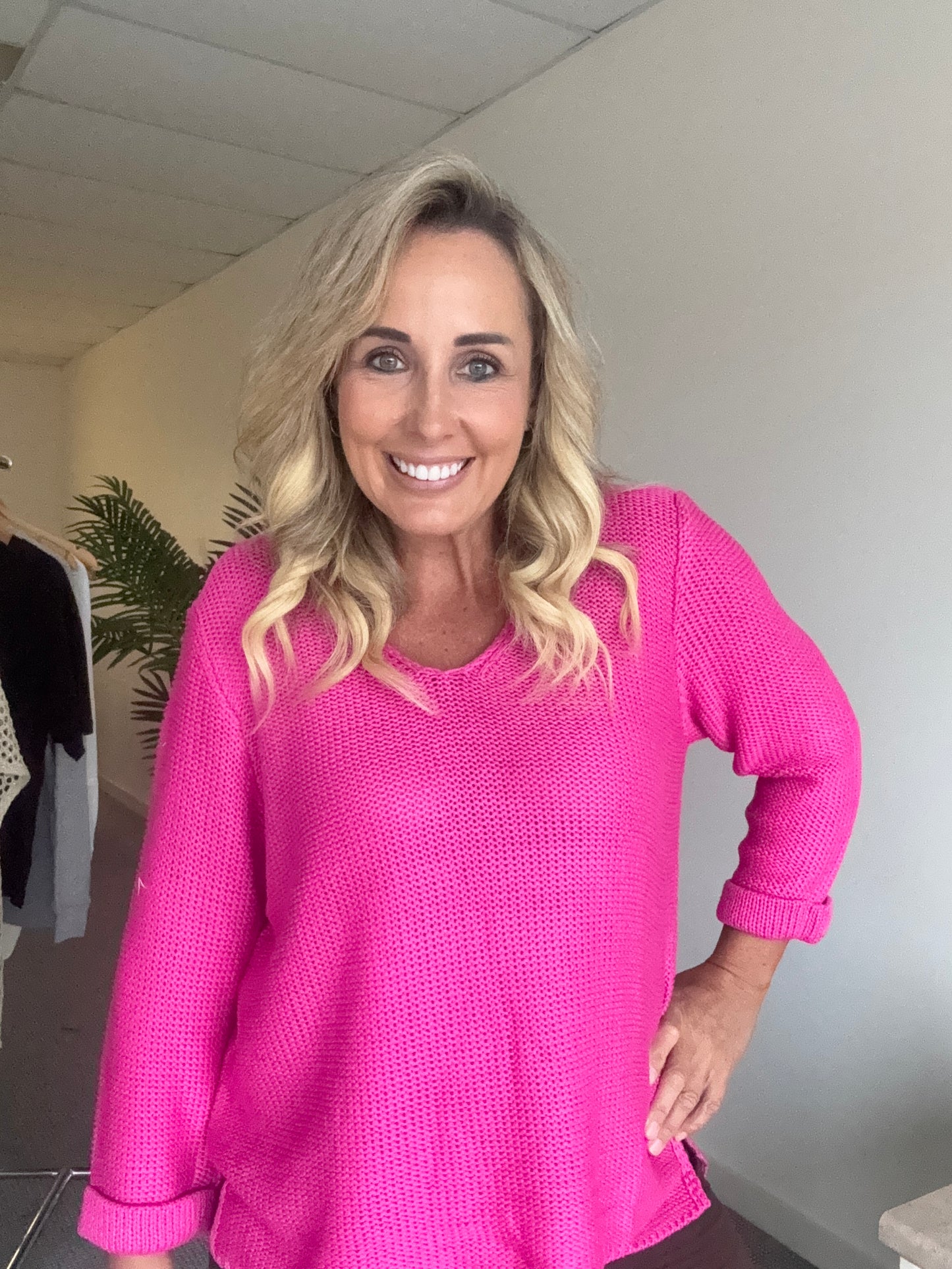 Cindy Knit - Hot Pink