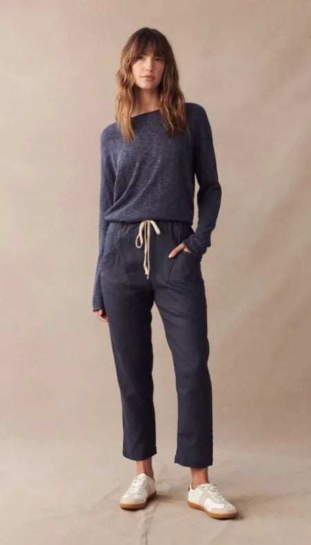 Luxe Linen Pant - Navy