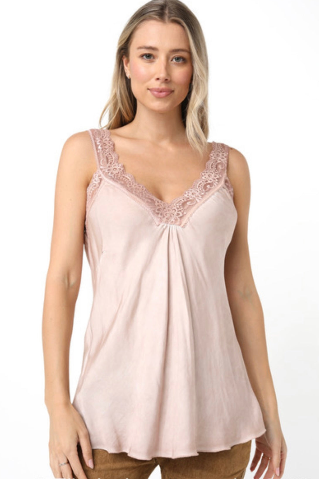 Italian Lace Camisole - Antique Pale Pink