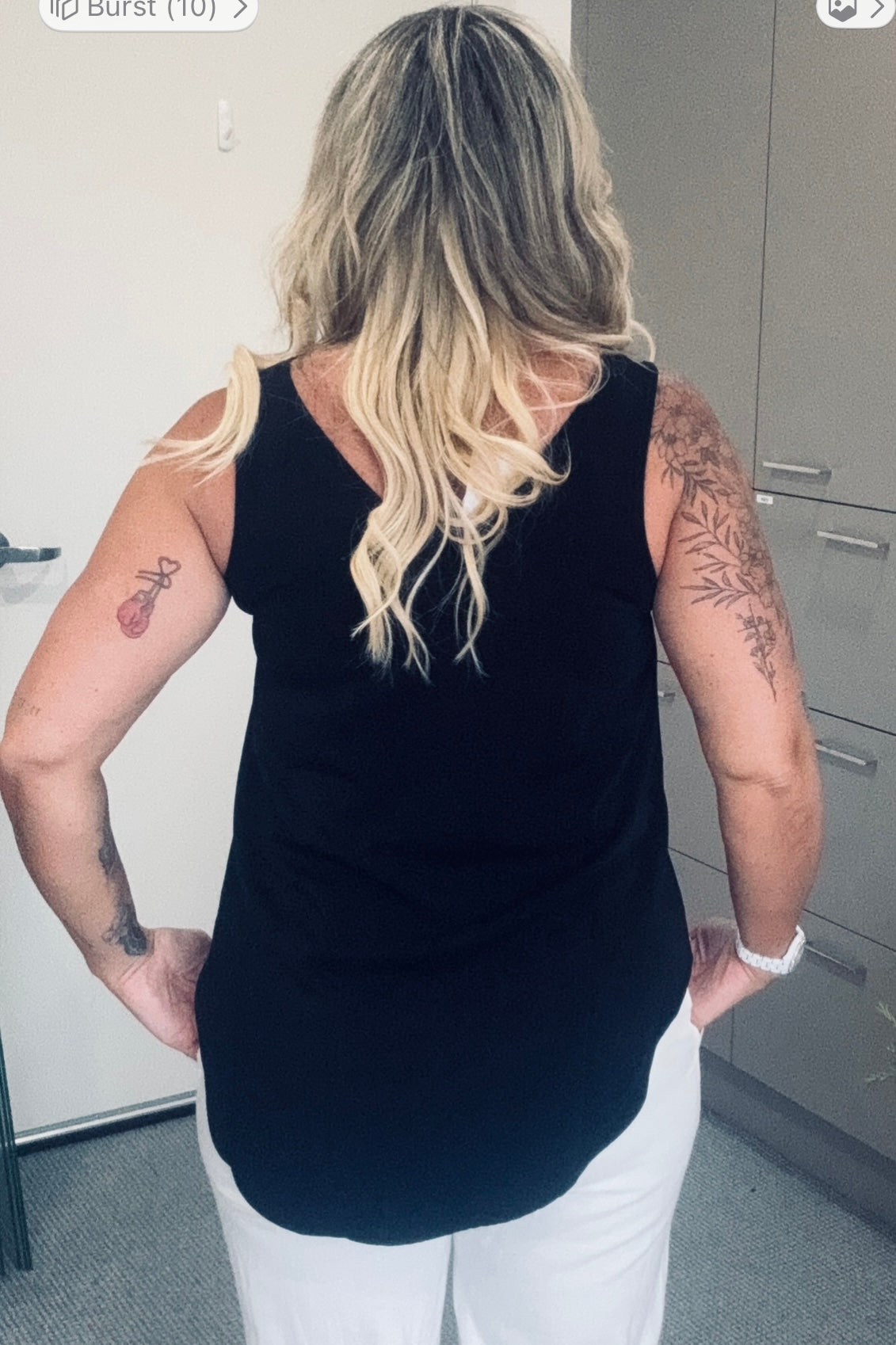 Loose Dressy Tank- Black