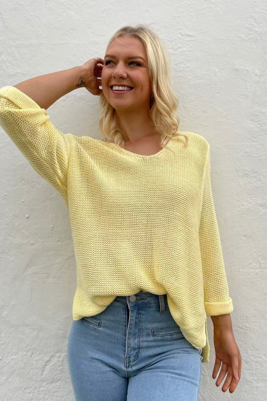 Cindy Knit - Pastel Yellow