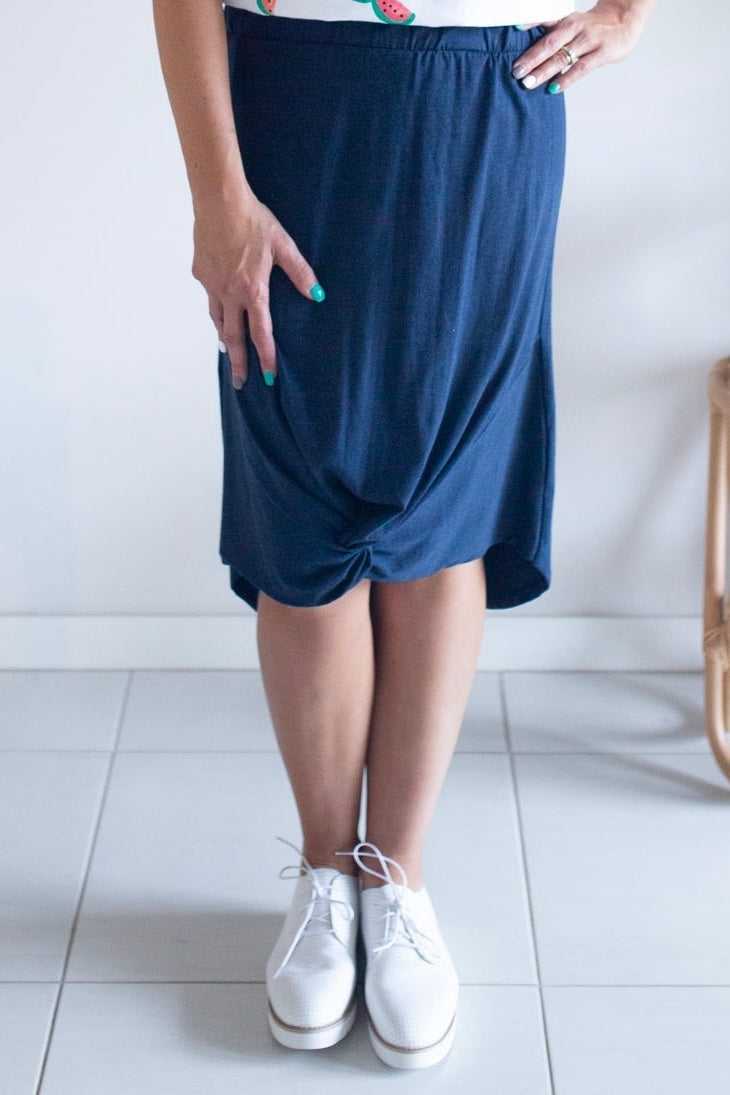 The Twister Skirt- Navy