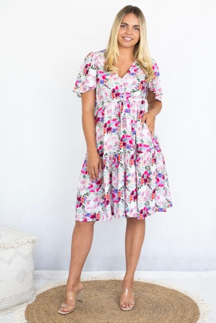 Roxanne Dress- Tropical Floral