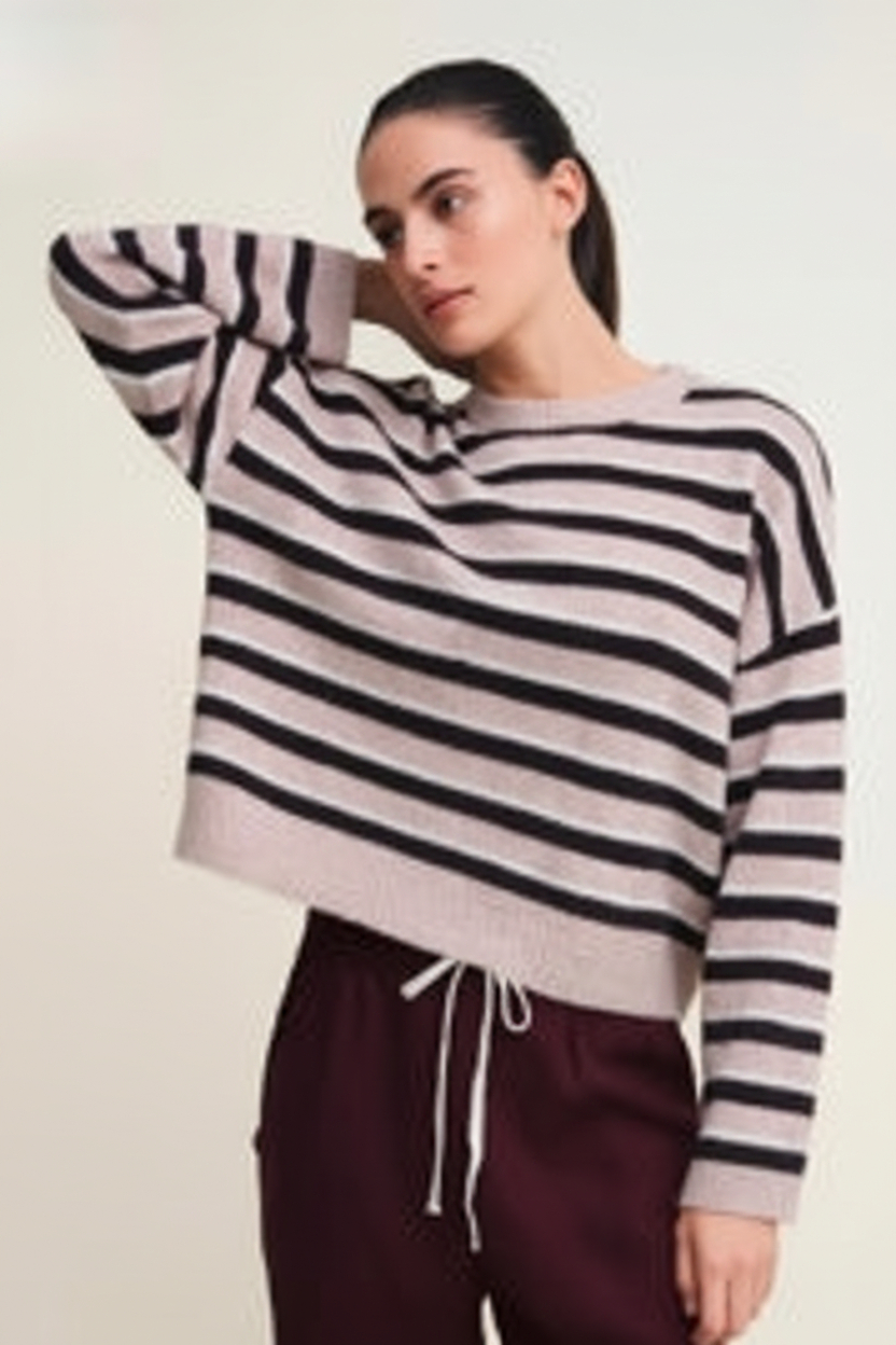 Emily Knit - Tan/Choc/Ivory