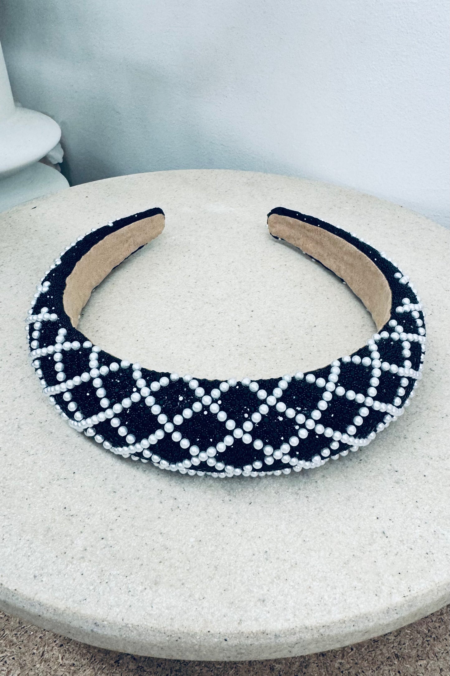 Bling Pearl Headband - Black