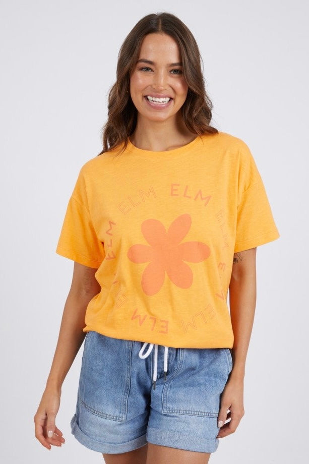 Mango Flower Tee- Mango Tango