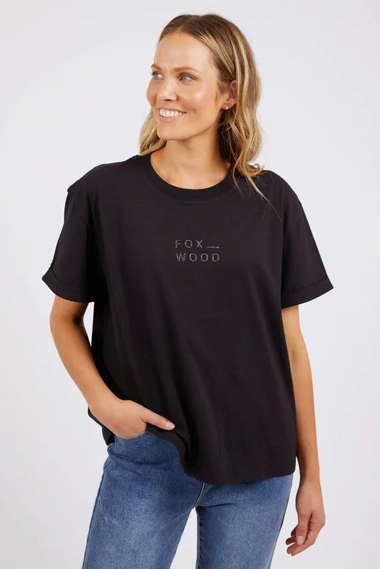 Huntleigh Oversized Tee- Black
