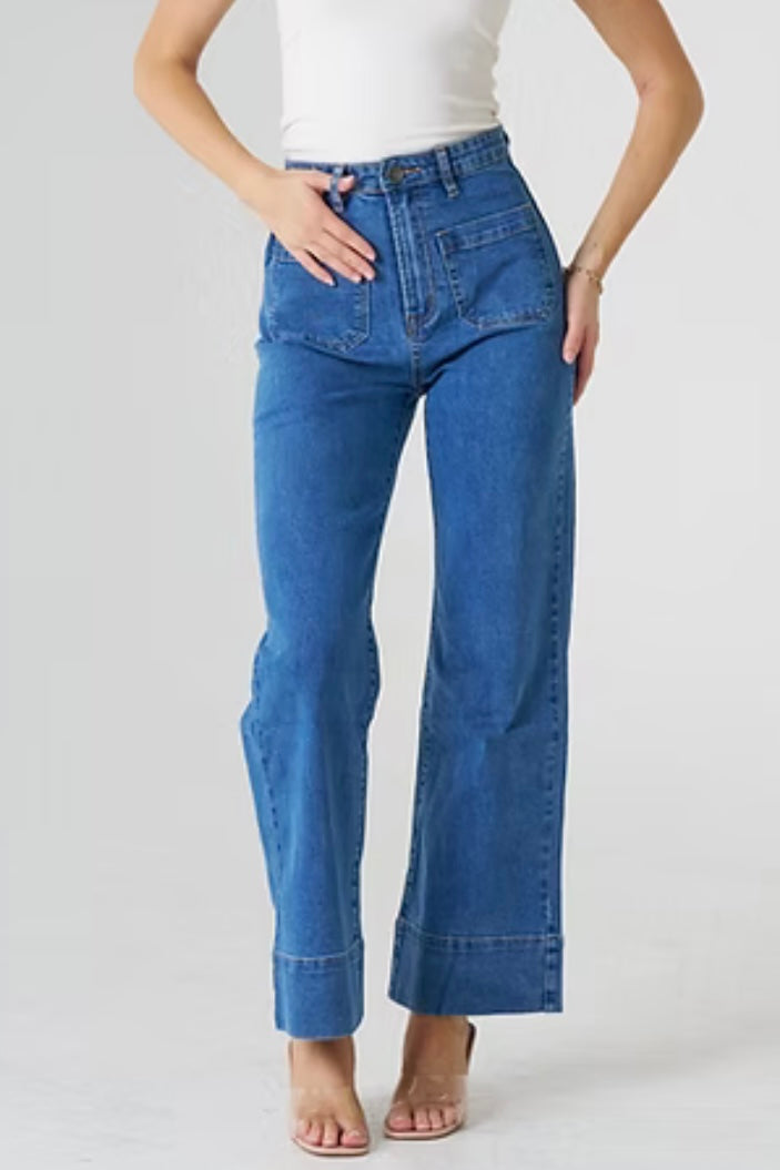 Beccy Stretch Straight Jean - Dark Blue