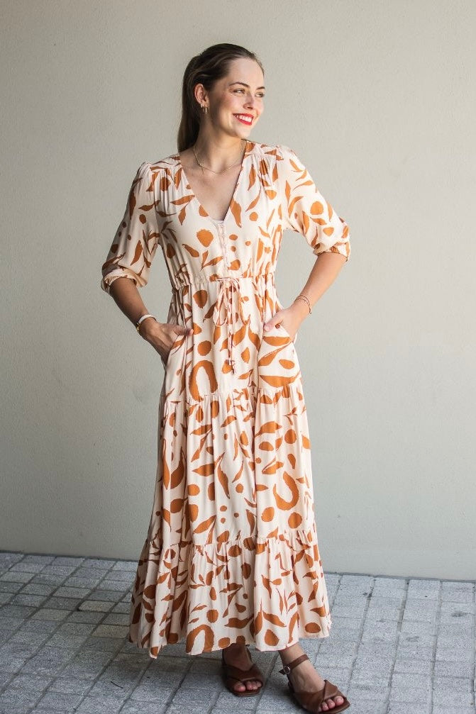 Chantelle Maxi Dress- Earth Tan